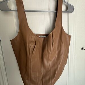 Abercrombie & Fitch Tan Leather Top